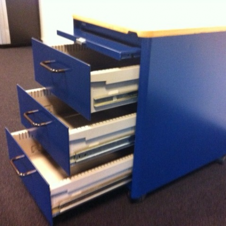 Gispen ST ladeblok 60 cm diep blauw Gispen ST ladeblok 60 cm diep blauw