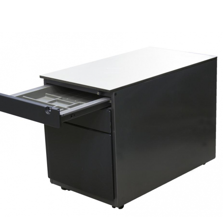 Ahrend ladeblok 75 cm diep met volkern wit topblad Ahrend ladeblok 75 cm diep met volkern wit topblad
