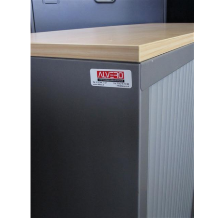 Alvero roldeurkast 105 cm hoog grijs Alvero roldeurkast 105 cm hoog grijs