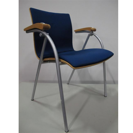Thonet bezoekersstoel blauw Thonet bezoekersstoel blauw