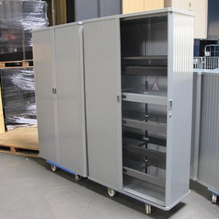 Gispen Octa roldeurkast 195 cm hoog zilvergrijs Gispen Octa roldeurkast 195 cm hoog zilvergrijs