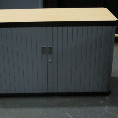 Gispen Octa roldeurkast 75 cm hoog zilvergrijs Gispen Octa roldeurkast 75 cm hoog zilvergrijs