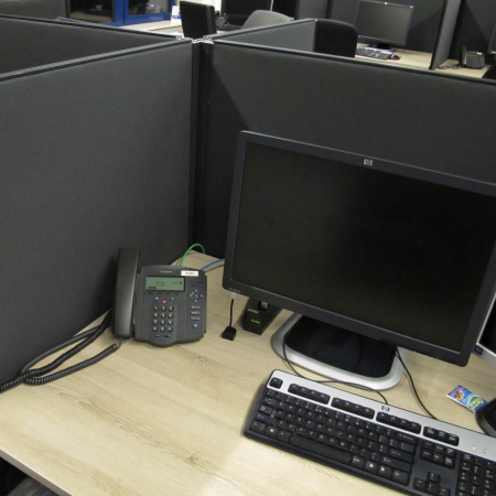 Ahrend Essa callcenter 120 x 80 cm met Steelcase scheidingswand Ahrend Essa callcenter 120 x 80 cm met Steelcase scheidingswand