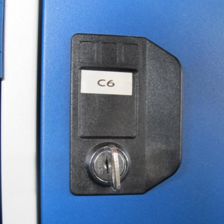 Overtoom EKWO lockerkast grijs met blauw Overtoom EKWO lockerkast grijs met blauw