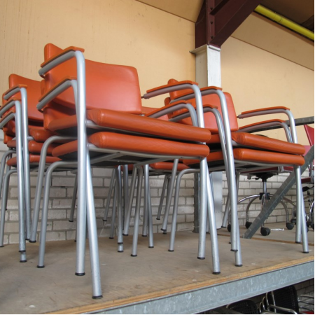 Lande Cole design stoel leder Lande Cole design stoel leder
