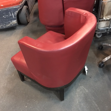 Lederen fauteuil FC-Utrecht rood Lederen fauteuil FC-Utrecht rood