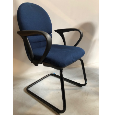 Sledestoel blauw gestoffeerd Sledestoel blauw gestoffeerd