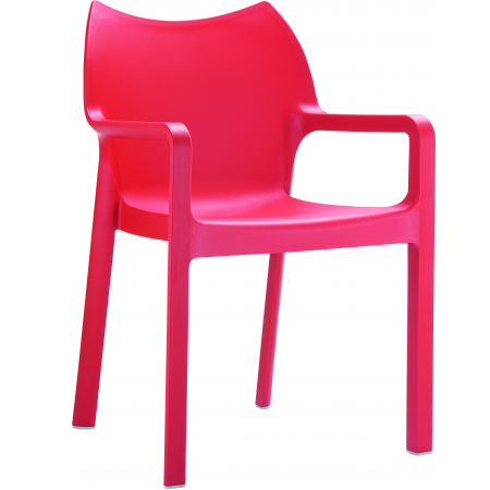 Siesta Diva 4-pootsstoel rood