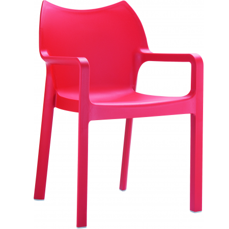 Siesta Diva 4-pootsstoel rood Siesta Diva 4-pootsstoel rood