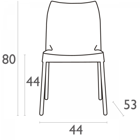 Siesta Vita 4-poots stoel antraciet
