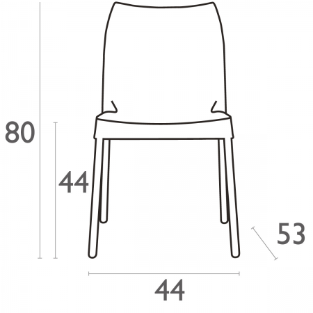 Siesta Vita 4-poots stoel antraciet Siesta Vita 4-poots stoel antraciet