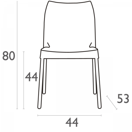 Siesta Vita 4-poots stoel zwart