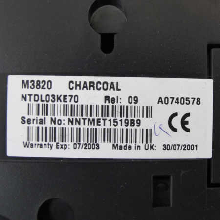 Nortel M3820 Digital Telephone - Charcoal - Refurbished Nortel M3820 Digital Telephone - Charcoal - Refurbished