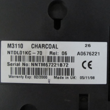 Nortel M3310 Digital Telephone - Charcoal - Refurbished Nortel M3310 Digital Telephone - Charcoal - Refurbished