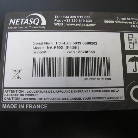 Netasq F50 Firewall Netasq F50 Firewall