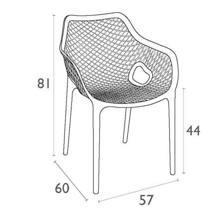 Siesta Air XL topdesign buitenstoel, wit
