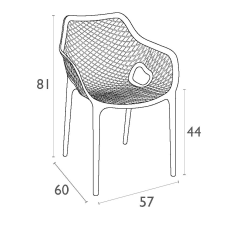 Siesta Air XL topdesign buitenstoel, geel