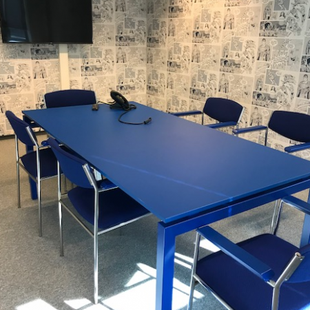 Kwadrant vergadertafel, blauw Kwadrant vergadertafel, blauw