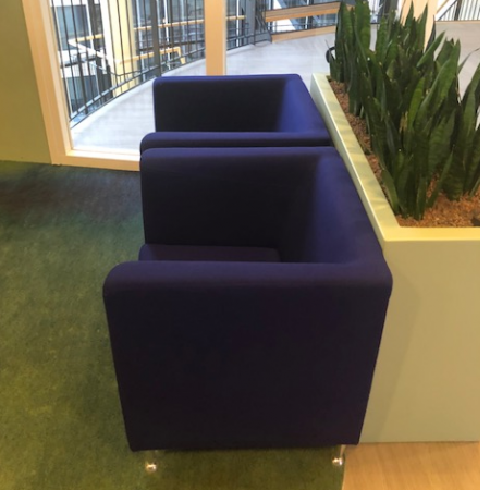 Fauteuil kubus, kleur blauw Fauteuil kubus, kleur blauw