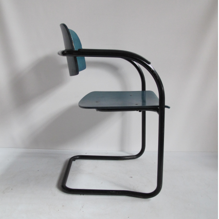 Lande Cole sledestoel blauw groen gebeitst Lande Cole sledestoel blauw groen gebeitst