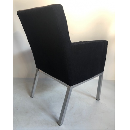 Ribstof fauteuil kleur zwart Ribstof fauteuil kleur zwart