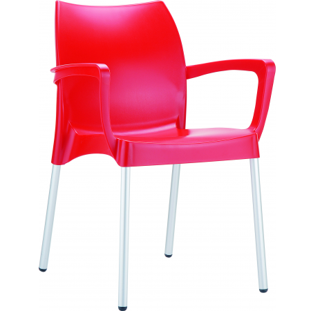 Siesta Dolce 4-poots stoel rood Siesta Dolce 4-poots stoel rood