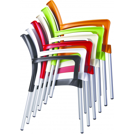 Siesta Dolce 4-poots stoel rood Siesta Dolce 4-poots stoel rood