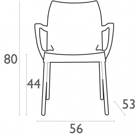 Siesta Dolce 4-poots stoel zwart