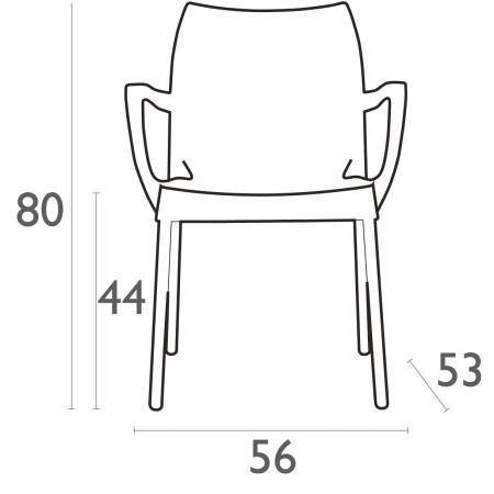 Siesta Dolce 4-poots stoel wit Siesta Dolce 4-poots stoel wit