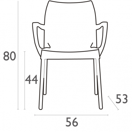 Siesta Dolce 4-poots stoel beige