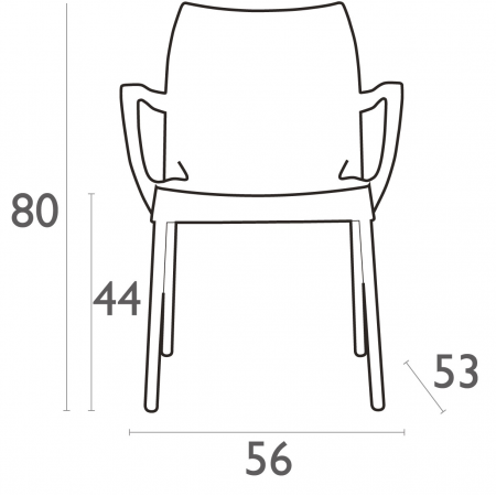 Siesta Dolce 4-poots stoel lime groen