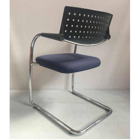 Vitra sledestoel blauw