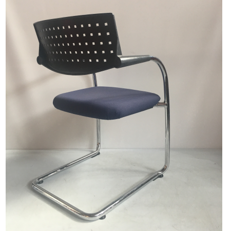 Vitra sledestoel blauw