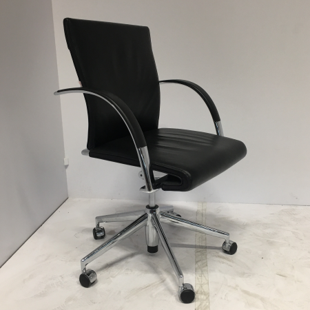 Ahrend 350 zwart leer Ahrend 350 zwart leer