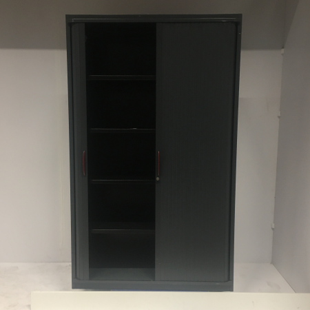 Steelcase roldeurkast donkergrijs Steelcase roldeurkast donkergrijs