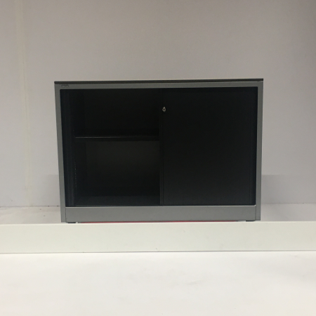 Ahrend roldeurkast zilver/zwart