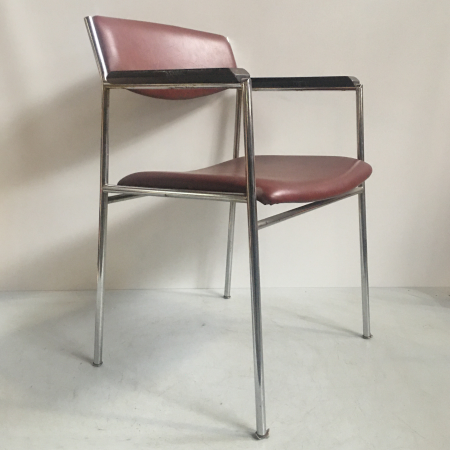 Vandersluis wachtkamerstoel rood leder Vandersluis wachtkamerstoel rood leder
