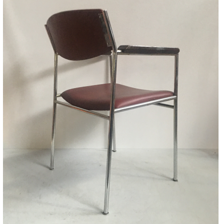 Vandersluis wachtkamerstoel rood leder Vandersluis wachtkamerstoel rood leder