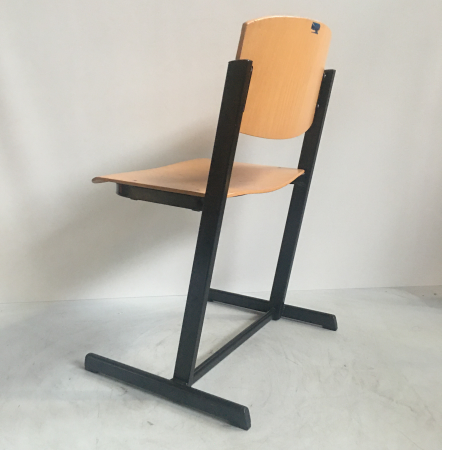 Eromes schoolstoel hout/zwart Eromes schoolstoel hout/zwart