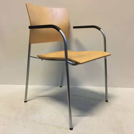 Thonet wachtkamerstoel hout Thonet wachtkamerstoel hout