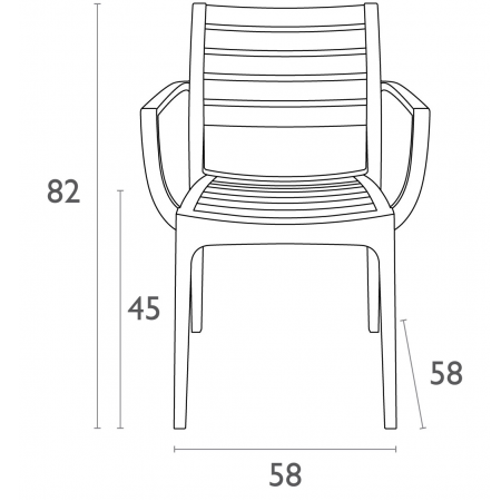 Siesta Artemis kantinestoel teak