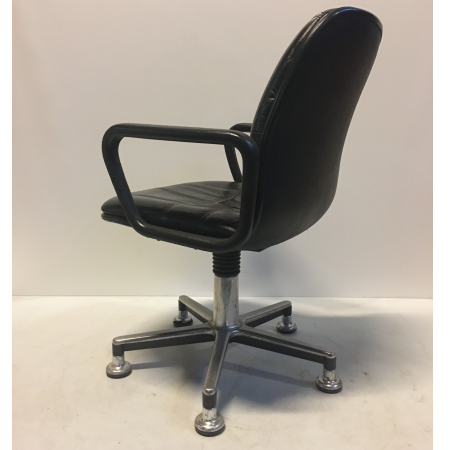 Bureaustoel zwart leder Bureaustoel zwart leder