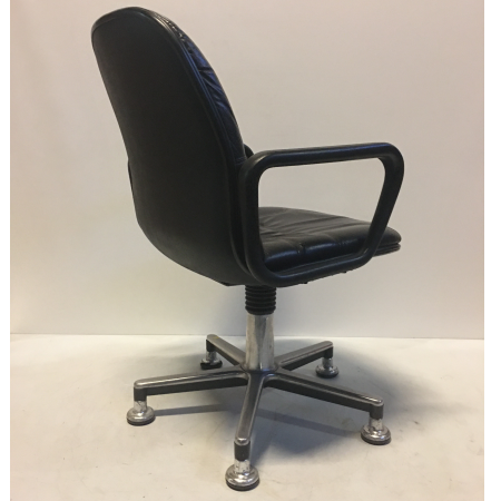 Bureaustoel zwart leder Bureaustoel zwart leder