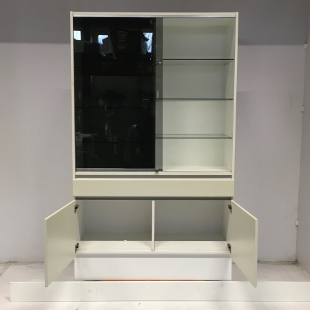 Vitrinekast wit/getint glas Vitrinekast wit/getint glas