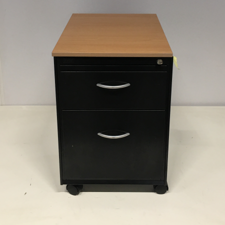 Gispen Next verrijdbaarladeblok zwart/beuken Gispen Next verrijdbaarladeblok zwart/beuken