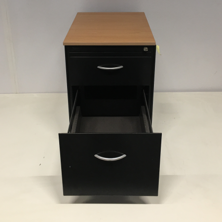 Gispen Next verrijdbaarladeblok zwart/beuken Gispen Next verrijdbaarladeblok zwart/beuken