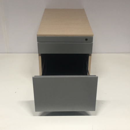 Steelcase ladeblok hout/staal Steelcase ladeblok hout/staal