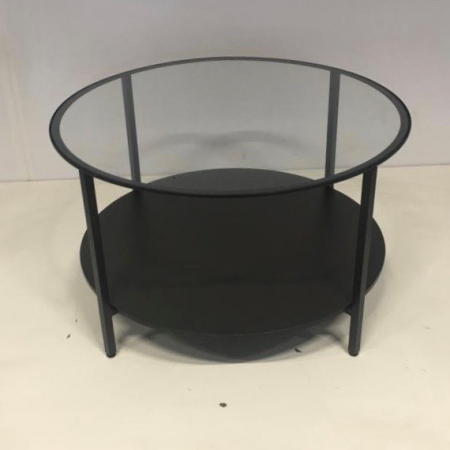 Salontafel zwart/glas Salontafel zwart/glas