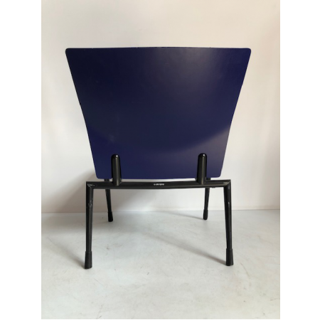 Ahrend blauw houten bezoekersstoel Ahrend blauw houten bezoekersstoel