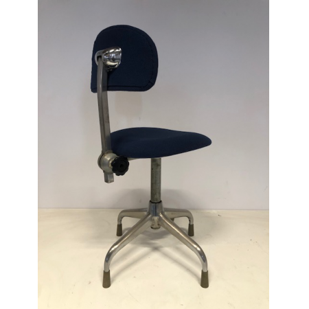 Vintage bureaustoel blauw Vintage bureaustoel blauw